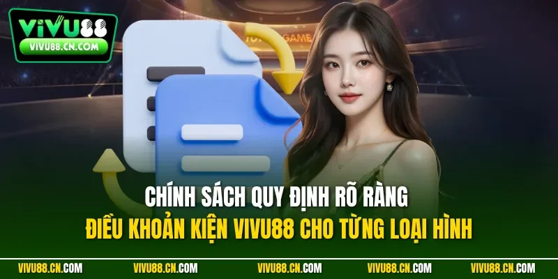 Chính sách quy định rõ ràng điều khoản kiện VIVU88 cho từng loại hình